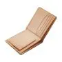 Brand customized high quality vegetable tanned leather bifold wallet purse for men with coin pouch
