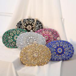 Alloy Flower Diamonds Diamond Encrusted Evening Bag Handbag Female 2024 New Fashion Luxury Clutch Bag