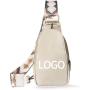 Customized Vintage Sling Bag Fanny Pack Leather Pu Printing Shoulder Crossbody Sling Bag Waist Bag For Women
