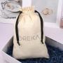 Free Sample Reusable Custom Logo Printed Cotton Bag For Packaging Food Natural Organic Drawstring Gift Cotton Muslin Pouch