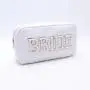 Keymay Personalized Chenille Letter Nylon Pouch Gift Bags Travel Toiletry Cosmetic Bag Bride Make up Bag