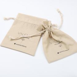 Customized  Natural Cotton Drawstring Pouch Wedding Party Gift Packaging Bag Soft Cotton Muslin Dust Bag