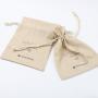 Customized  Natural Cotton Drawstring Pouch Wedding Party Gift Packaging Bag Soft Cotton Muslin Dust Bag