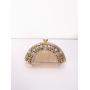 New design fan rhinestone clutch bag chain shoulder bag women box metal wedding party evening bags ladies fashion purse