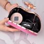 Vintage Suede Texture Metal Flower Latch Wedding Evening Bags Chain Crossbody Hand Bags Ladies Luxury