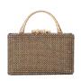 HR681 Women New Designed Diamond Brightly Clutch Handbag Fashion Retro Dinner Bag Ladies Luxury Metal Handheld Party Bag