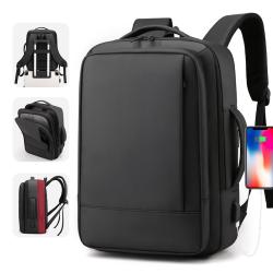 Men's Wholesale Expansion Backpack Commute Fashion Computer Bag Waterproof Solid Color Business Laptop Bags