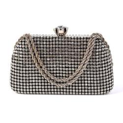 Hot selling  bridal wedding metal clutch purse ladies rhinestone evening bag women evening clutch sequins bags ladies handbag