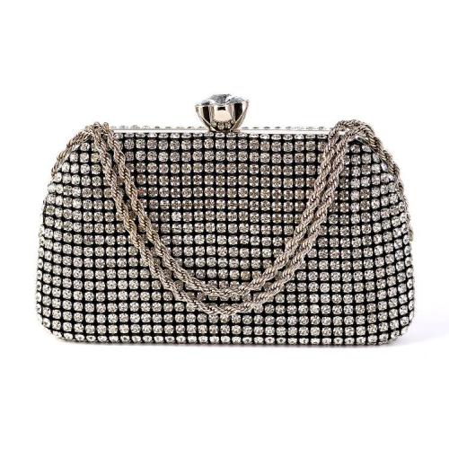 Hot selling  bridal wedding metal clutch purse ladies rhinestone evening bag women evening clutch sequins bags ladies handbag