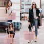 LOVEVOOK 2pcs/set Fashion Quilted Work Women Laptop Tote Bag Stylish Travel Shoulder Bags with Clutch Purse Briefcase Laptop Bag
