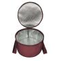 Outdoor Picnic Polyester Red Round Thermal Bag Reusable Insulated Lunch Cooler Bag