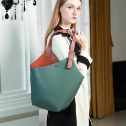 New Arrival Genuine Leather Women Bags Handbag Custom Fashion Luxury Lady Bucket Tote Designer Bags