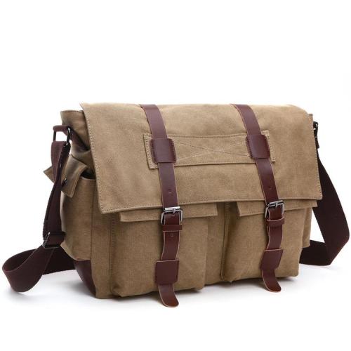 Retro Big Size 41cm Canvas Travel Satchel Messenger Bag for Men Business Trip Shoulder bag Laptop Handbags book bag