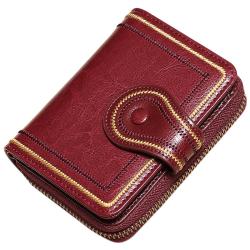 Simple Short Women'S Wallet Versatile Large Capacity Multi-Card Slot Zipper Coin Card Holder
