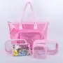 Keymay 10 Colors Fashion Spot Women Handbag Pvc Tote Bags Transparent Bag Beach Clear Pvc Tote Bag
