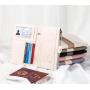 ZR759 Passport RFID PU Bag Travel Document Waterproof Passport Cover Multi Card Wallet Ticket Passport Clip Customized logo
