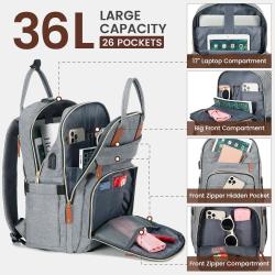 LOVEVOOK Hot Sale 15.6 17" Travel Computer Men Back Pack Bag Nylon Anti Theft USB Laptop Waterproof Business Backpack With Lock