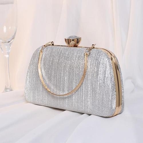 Popular glitter gradient clutch purse chain crossbody bag evening bags handbag gold shiny clutch bag for ladies
