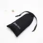 Recyclable Black Linen Cotton Gift Cosmetic Pouch Drawstring Cotton Linen Material Bag For Skincare Products Packaging