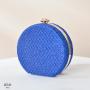 Pu Pure Color Single Shoulder Hand Chain Bag Bolsos Fashion Dinner Bag Lady Acrylic Personality Round Crossbody Bag