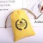Eco-friendly Reusable Jute Gift Cosmetic Drawstring Bag Custom Logo Printing Durable Burlap Jute Linen Pouch