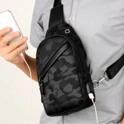 KBW456 Hot Selling New PU Casual Single Shoulder Crossbody Bag Cell Phone Outdoor Sports Travel  Bag Camouflage Men Chest Bag