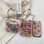 Wholesale Summer Individuality Colorful Acrylic Hollow-out Heart Beaded Lady Mini Tote Sling Satchel Handbag Clutch Bag Purse