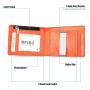 CNL001 Mens Genuine Leather Wallet Slim RFID Blocking Wallets With Money Clip For Mens Design Credit Card Holders