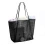 Large Capacity Mesh Shoulder Swimming Bag Summer Travel Foldable Mesh Beach Tote Bag