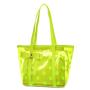 Water-resistant Jelly Handbag Green Transparent Tote Bag TPU With Small Pouch Shoulder Beach Bag Personalized