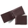 Custom Brown Extra Capacity Slim Fold Money Clip with 6 Credit Card Slots Wallets Leather Men