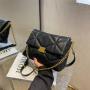 Luxury Leather Handbags Embroidered Plaid Shoulder Bag Custom Logo Crossbody For Women