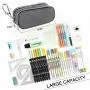 LOVEVOOK Stylish large College Bookbag with pen case Work Travel 15.6 Inch Computer bags 2pcs Teacher student laptop backpacks