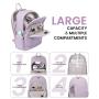 LOVEVOOK Anti-Theft Quilted Polyester Fashion Back Pack Waterproof Carry on Travel Bag Large School Laptop Backpack For Women