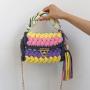 Taschen Hand Hook Knitting  Handbag  Finished Woolen Chains Hand Woven Bag Magnetic Button Crossbody Bag for Fashion