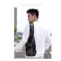 New men's USB charging anti-theft chest bag leisure retro pu leather shoulder bag men's outdoor cycling sports crossbody bag