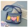 Hot sale canvas ita bag with pins display clear window custom design clear PVC Ita bag