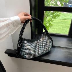 KBW505 Bright Diamond Women Handbag New Retro Senior Sense of Single Shoulder Crossbody Bag Ladies Trend Cloud Bag