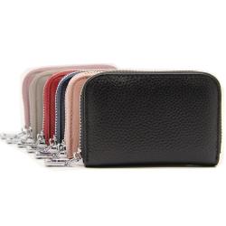 Cartera Cheap Genuine Leather Anti-Theft Protection Rfid Blocking Credit Card Holder Wallet With Zipper Purse Wallet Vintage