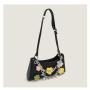 Custom designer famous ladies Pu leather handbags crossbody bags women hand bags with flowers and chains