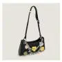 Custom designer famous ladies Pu leather handbags crossbody bags women hand bags with flowers and chains