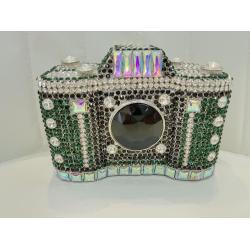 High Quality Clutch Handbag Purses Rhinestone Purse Diamond Crystal Camera-shaped Evening Bag 2024
