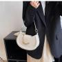 HR643 Women's Popular New Fashion Design Bag Crossbody Saddle Bag PU Single Shoulder Magnetic Button Underarm Women's Luxury Bag