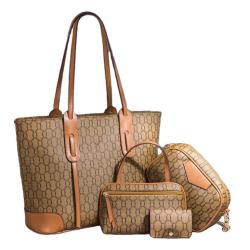 Wholesale Large Capacity Hand Bag Set Chain Embossed Printing Tote Bags 4 in One Set famous brand