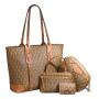Wholesale Large Capacity Hand Bag Set Chain Embossed Printing Tote Bags 4 in One Set famous brand