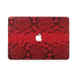 Luxury genuine snake skin leather case for Mackbook air cover 11" 12"13" 15"