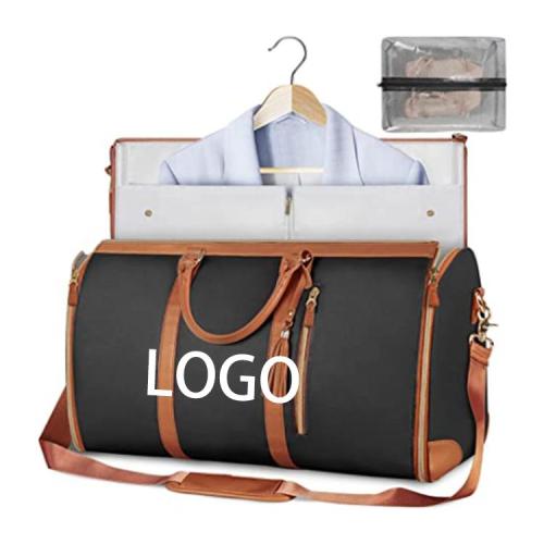 wholesale custom 2 in 1 hanging suitcase suit cover travel bags for men garment duffel bags with shoulder strap