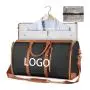 wholesale custom 2 in 1 hanging suitcase suit cover travel bags for men garment duffel bags with shoulder strap
