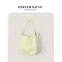 New Single Shoulder Bag for Women's Small and High end High Capacity Handbag PU Soft Leather Simple Tote Bag
