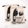 Hot Sale Custom Logo Printing Organic Muslin Bag Small Cotton Shell Jewelry Packaging Drawstring Pouch